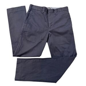Crewcuts boys' size 8 solid blue navy slim adjustable waist chino pants zipper
